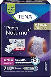 Tena Pants Noturna, Roupa Íntima para Incontinência Urinária, G/EG - 7 unidades
