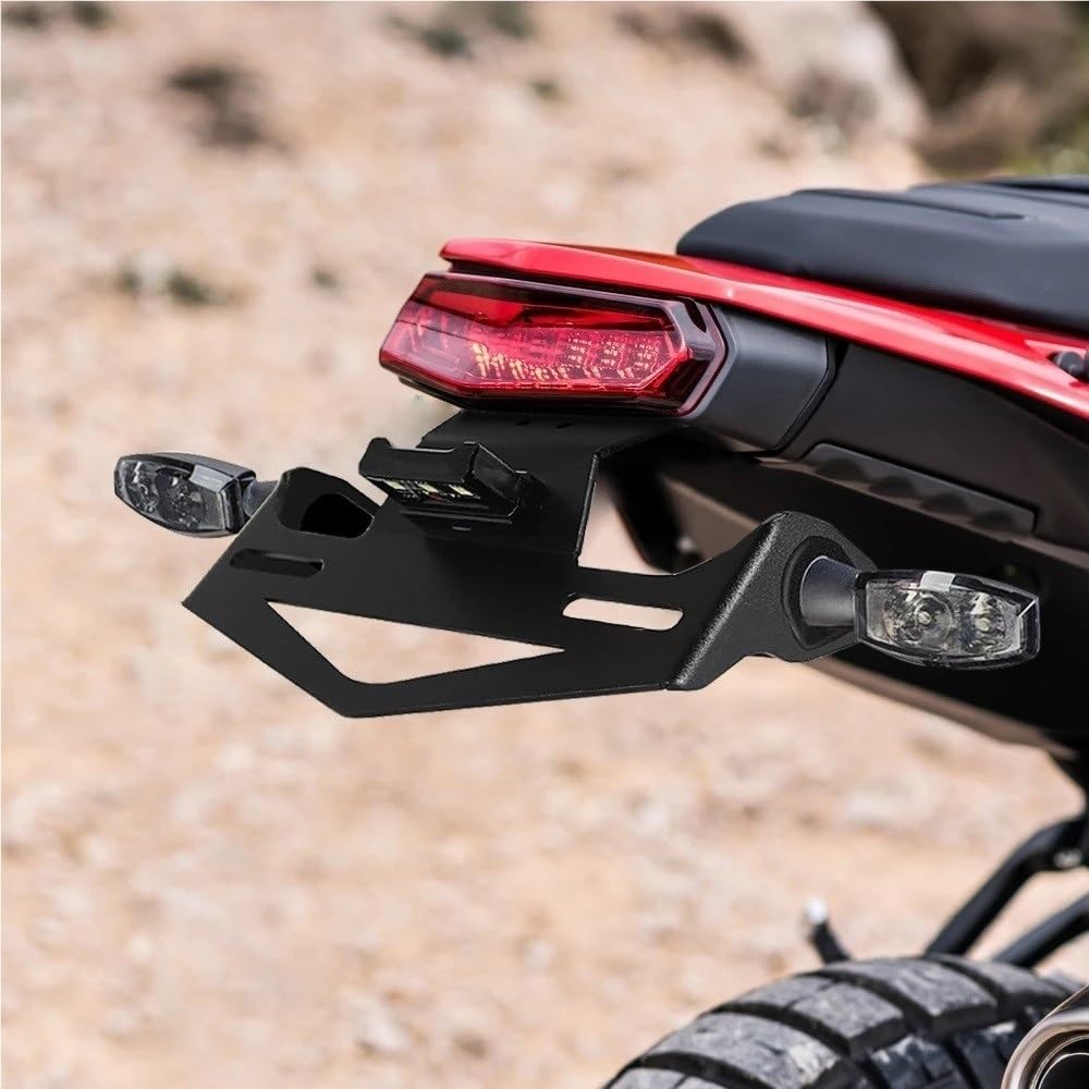 Portatarga Staffa porta targa posteriore per moto con accessori ordinati per coda leggera per Tenere 700 XTZ T700