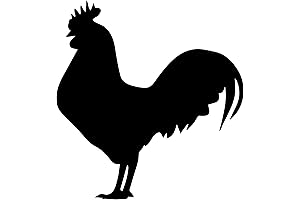 Full-Size Rooster Stencils in a Pack of 3 for Woodcraft Projects