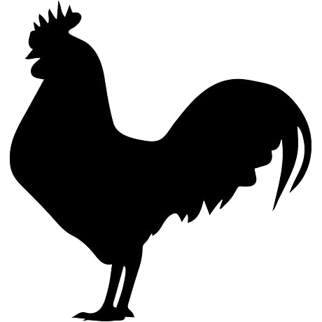 Full-Size Rooster Stencils in a Pack of 3 for Woodcraft Projects