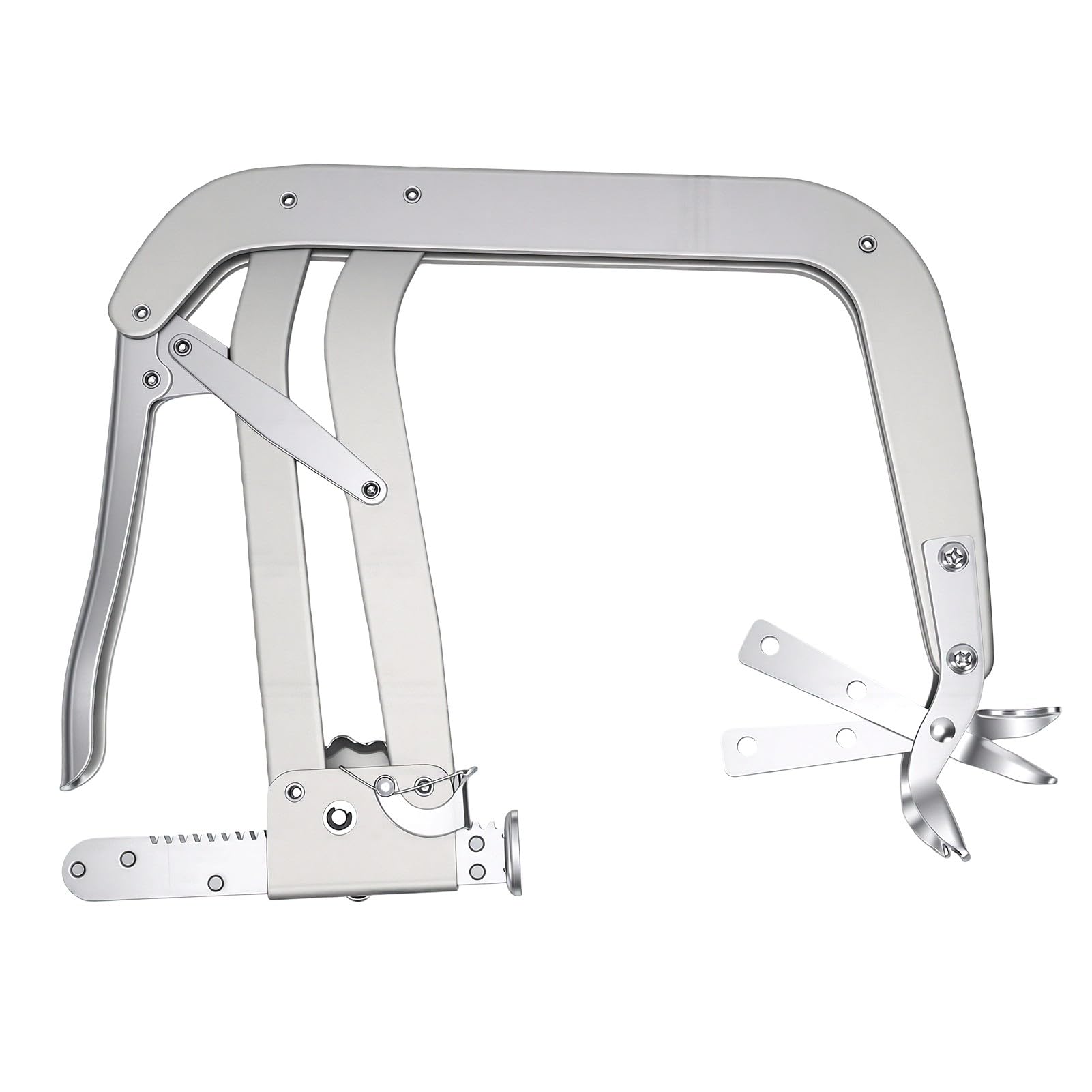 AMONIDA Compressore Molla Valvola 10 Pollici Acciaio Carbonio 50 | Compatibile con motori a valvole in testa, profondità della gola di 255 mm, impugnatura da 205 mm, include morsetti offset