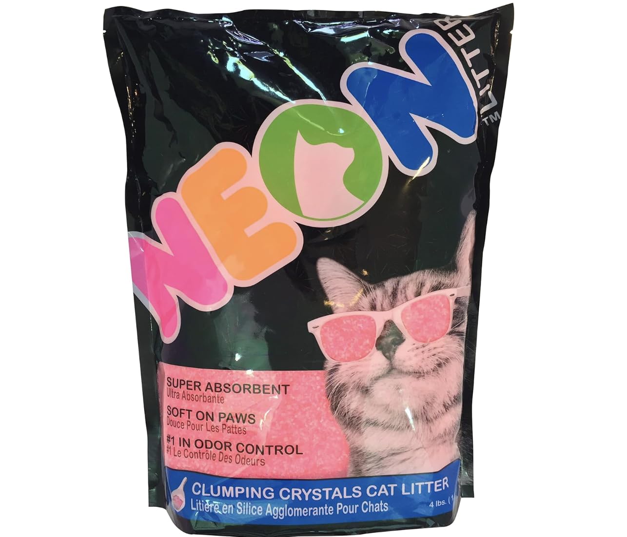Ultra Pet NEON Pink Cat Litter Clumping Crystals Soft Super Absorbent 4lbs Bag