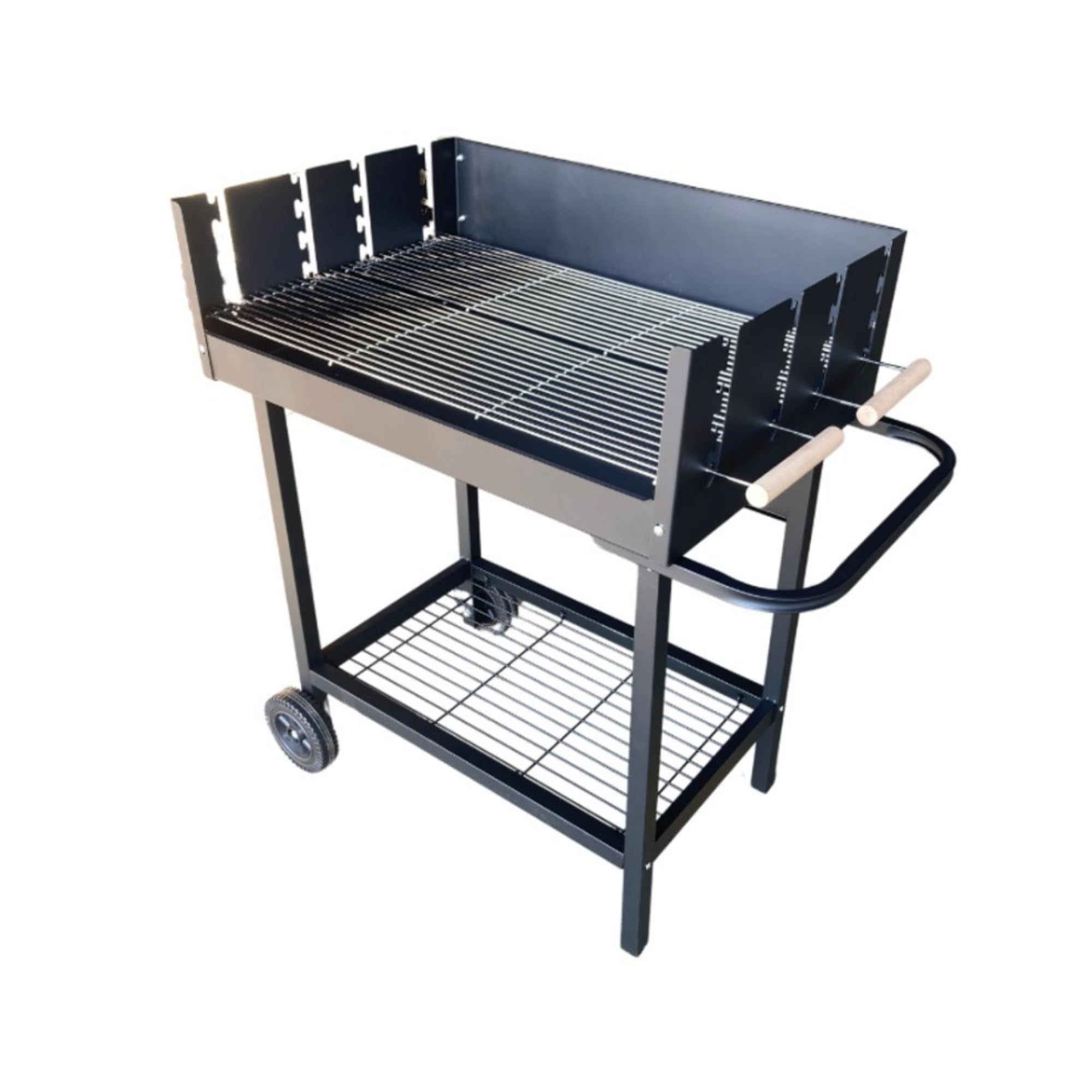 Cook'in Garden SERENA Barbecue Charbon de Bois sur Roues Surface de Cuisson XXL Grilles positionnables Acier