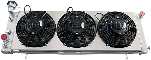 Miniatura 3 de Radiador para Jeep Cherokee XJ Wagoneer Comanche 1984-2001 2.1L 2.5L L4 2.8L V6 4.0L L6 gas, radiador de aluminio completo de 1 fila + ventiladores