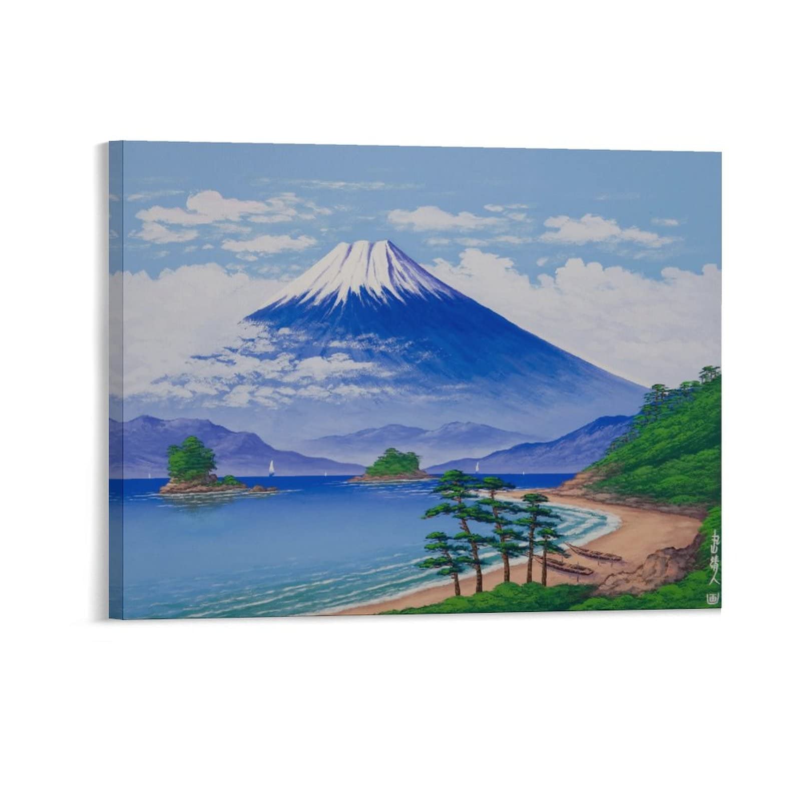 Amazon.co.jp: 絵画 富士山油絵インテリア 絵画 リアルな風景アート