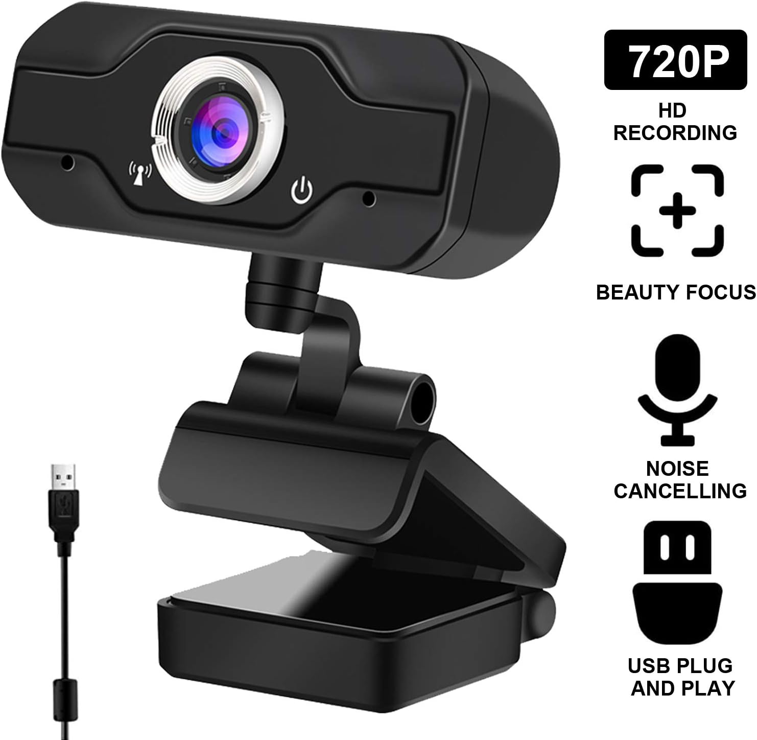 Webcam with Microphone for Desktop, 2021 Edition 1080P HD USB Computer Cameras with Privacy Shutter&Webcam Tripod, Mini USB Web Camera, for Streaming Online Class/Zoom/Skype/Facetime/Teams