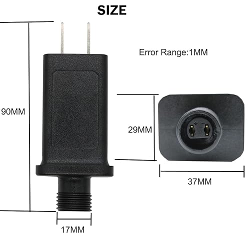 Miniatura 9 de Transformador LED de 8 modos de luz LED de 30 V, fuente de alimentación de clase 2, adaptador de enchufe estadounidense de bajo voltaje para cadena
