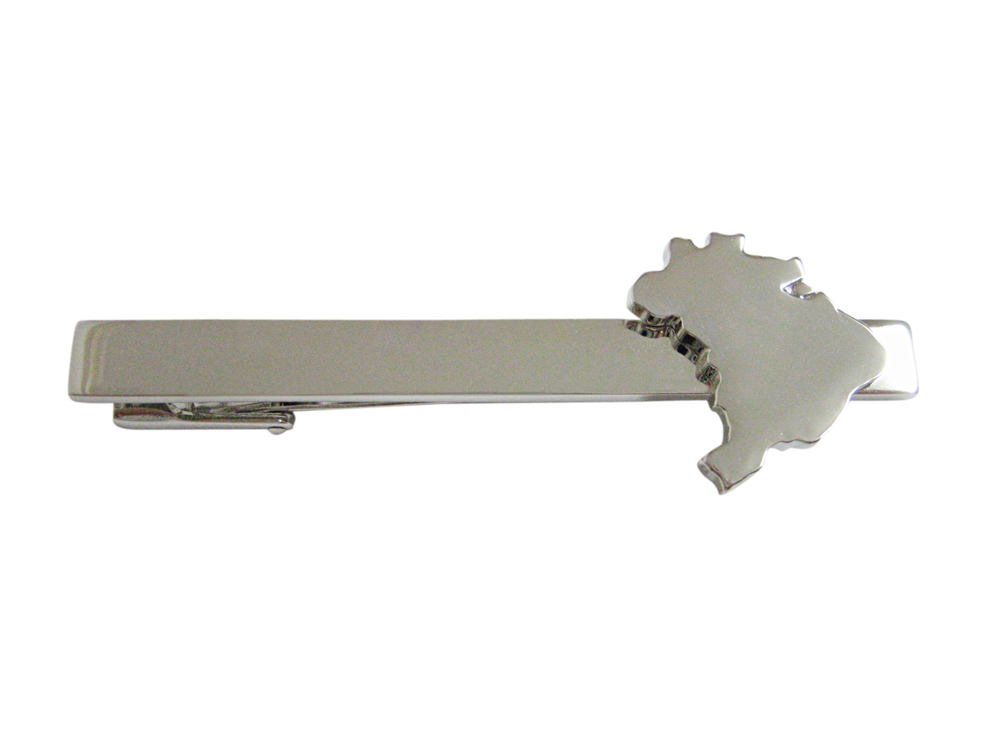 Kiola Designs Brazil Map Shape Square Tie Clip