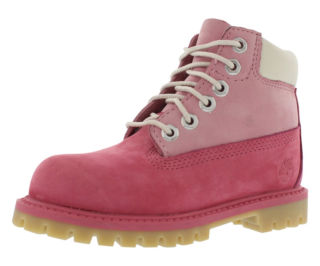 Timberland Girls 6 Inch Classic Pink Combat Boot - 10 (Infants)