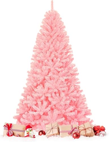 Miniatura 10 de Árbol de Navidad Happygrill, artificial,altura de 6 pies, con soporte de metal resistente, árbol de Halloween sin luz, con 1036 puntas de rama de