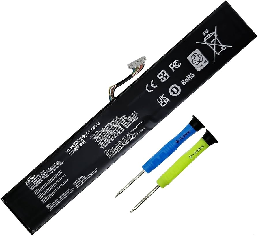 Amazon.com: AURUNHO 74Wh C41N2208 Battery for Replacement for ASUS