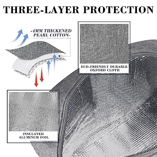 Kubya Lunch Bag Lunch Box For Women Men Insulated Reusable Lunch Box For Adult Lunch Tote Bag Lunch Container For Office Work Picnic Beach Or Travel（Grey） #TOP4