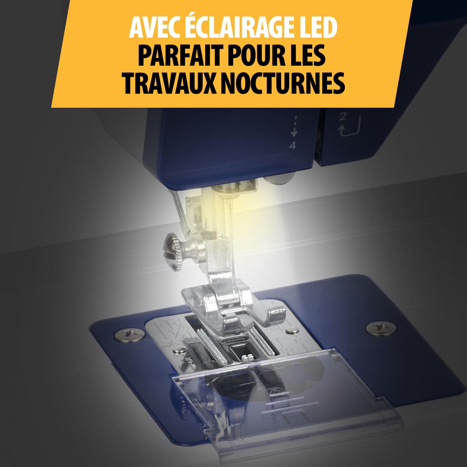 Tristar Machine à Coudre avec 38 Points, Table d’Extension Amovible, Bras Libre, Éclairage LED, Enfile-Aiguille Automatique, Coupe-Fil, Vitesse Réglable, SM-6005