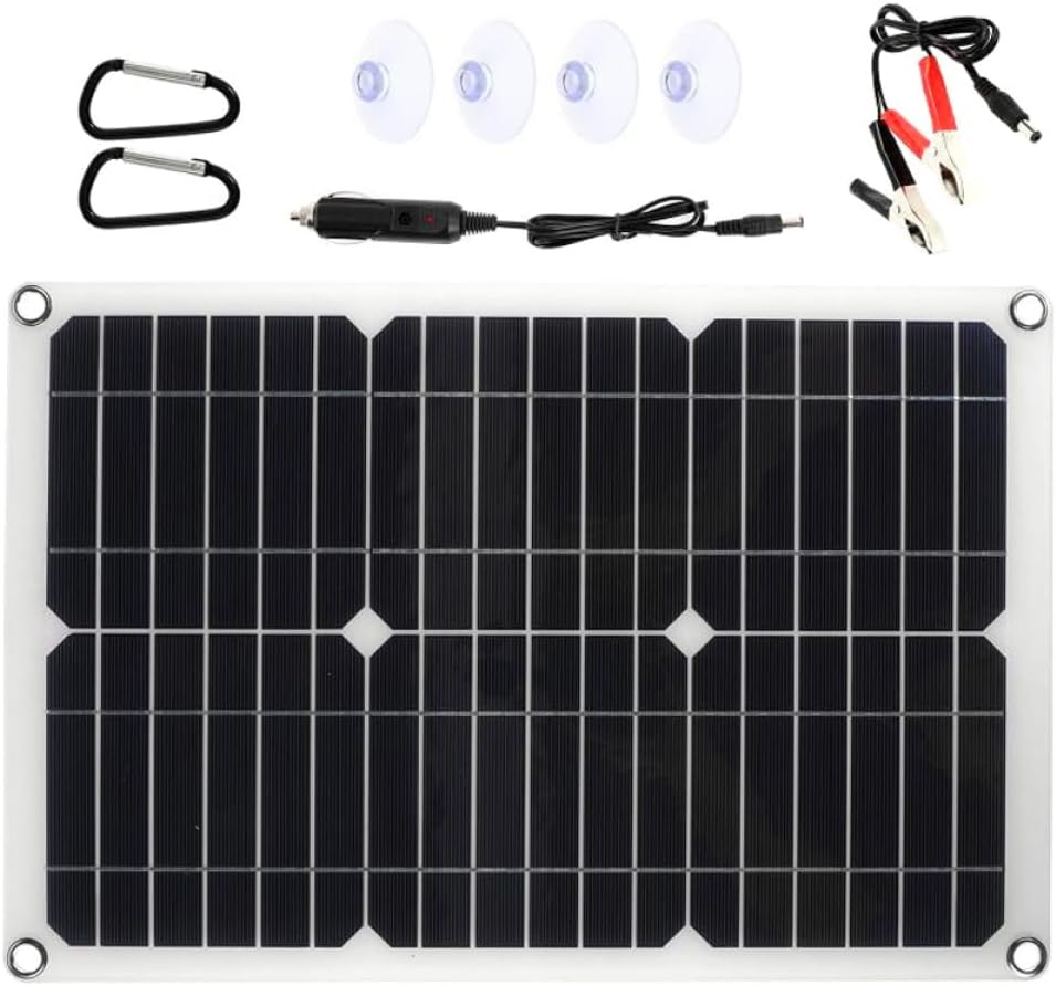 1set Solar Panel Charger with Dual USB Ports Portable Charger for Rv Boat and Outdoor Use and Efficient