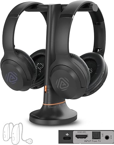 Avantree Duet Aura - HDMI ARC Dual Wireless TV Headphones for Seniors