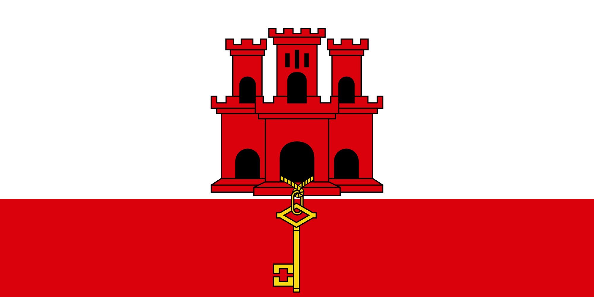 Drapeau Gibraltar 70x100 cm pavillon paysage de 0.7m² pour décoration et mât