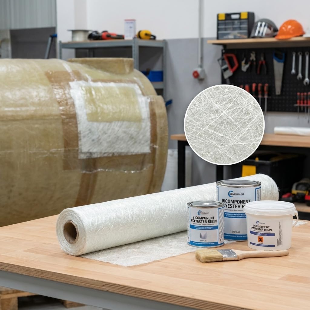 Suinga FIBRA DE VIDRIO MAT-300 25m2 (densidad 300gr/m2) para reparaciones