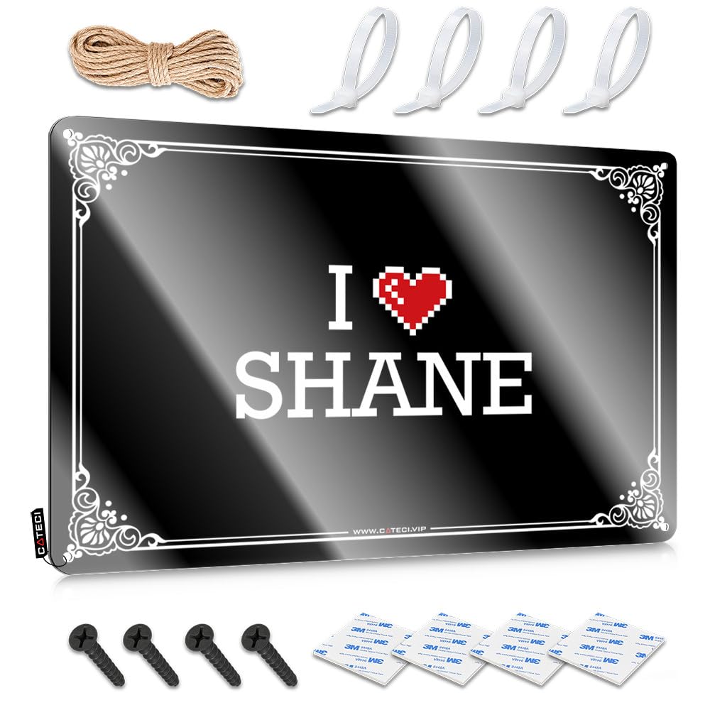 Fzfn Colour The Room Decorations Farmhouse Signs Sweet | I Love Shane Grunge Man Cave Decoration(20X30cm)