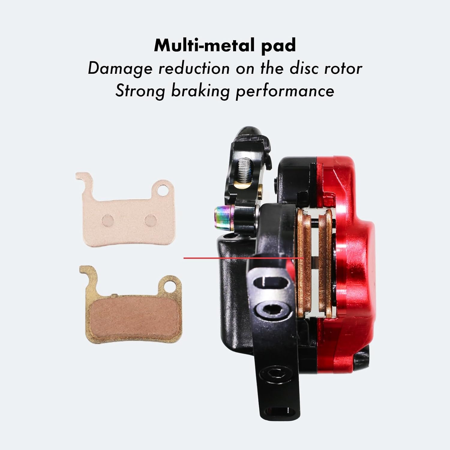 DJC Hydraulic Brake Caliper for Road Bike Gravel 2 Pistons Cable actuated Flat Mount with Brake disc IIIPRO