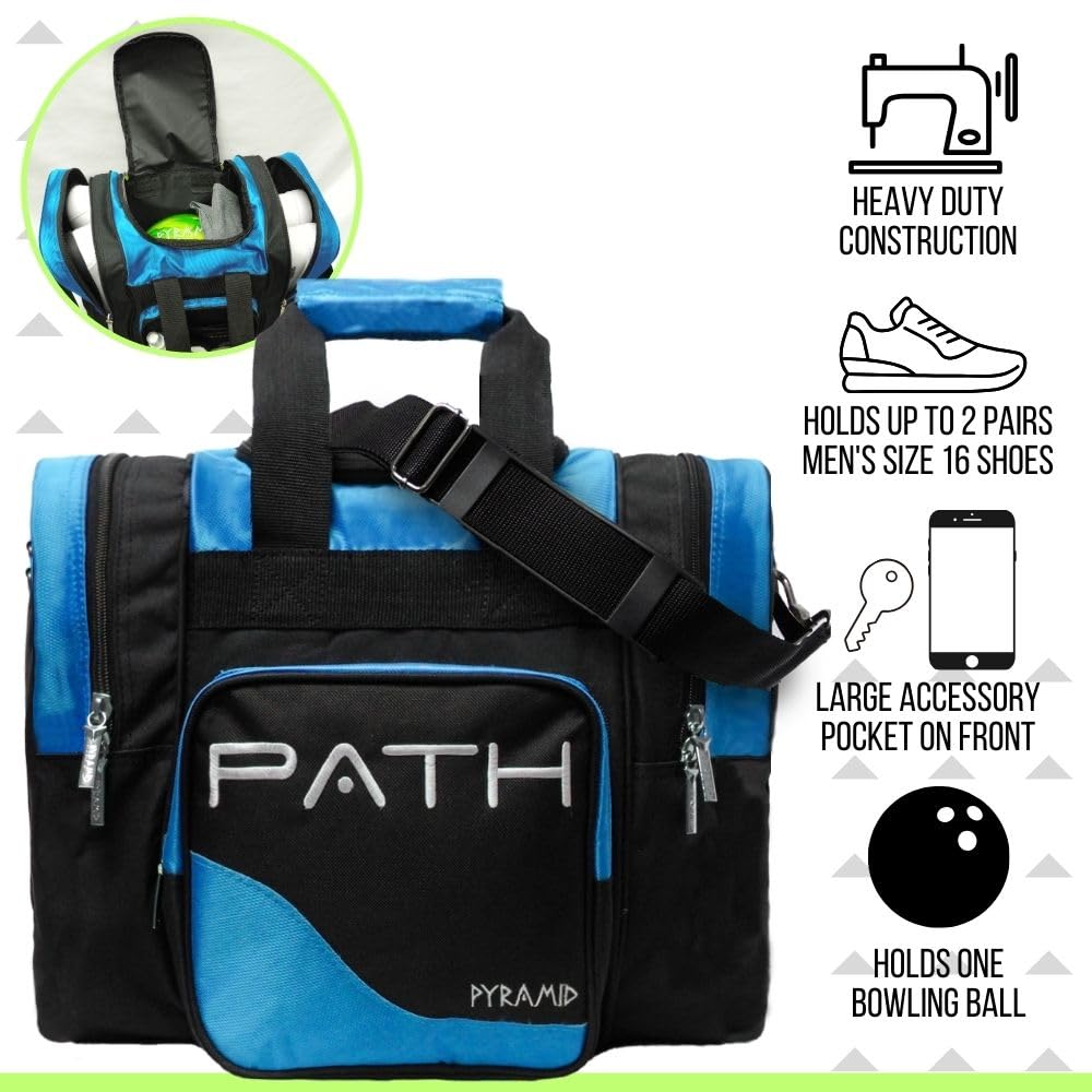 Pyramid Path Pro Deluxe Bowlingball-Tragetasche, 15 Schuhe und Zubehör