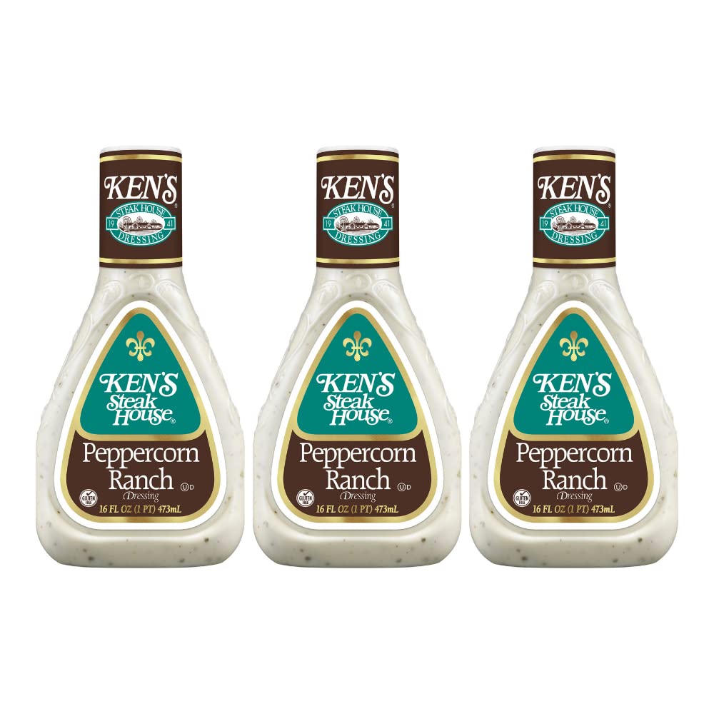Amazon.com : Ken's Steak House Peppercorn Ranch Dressing (Peppercorn Ranch, 16 Fl Oz, Pack of 3) : Grocery & Gourmet Food Amazon.com : Ken's Steak House Peppercorn Ranch Dressing (Peppercorn Ranch, 16 Fl Oz, Pack of 3) : Grocery & Gourmet Food