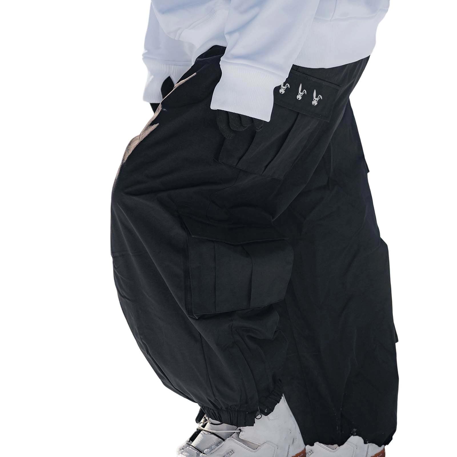 Pantalon de ski pour homme, femme, baggy de snowboard large, pantalon de neige, surdimensionné, multi-poches, imperméable, coupe-vent, respirant, chaud, randonnée, hiver, pantalon de chasse