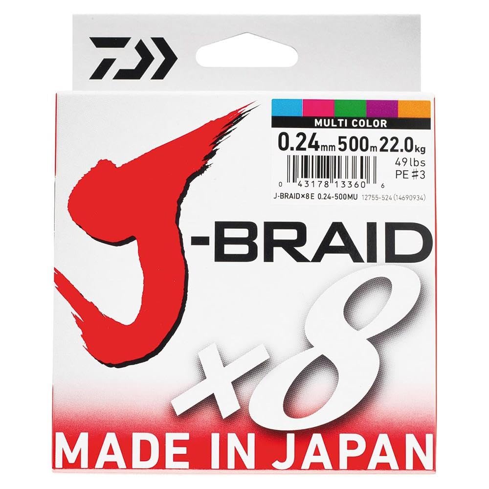 DAIWA J-BRAID X8 500 MT 0.20MM MULTICOLOR