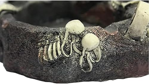 Miniatura 4 de ceabulila Cenicero creativo de calavera, Love Never Dies Skull Cenicero Fun Taste The Living Room Decor for Smoking Room Decor Regalos para fumadores
