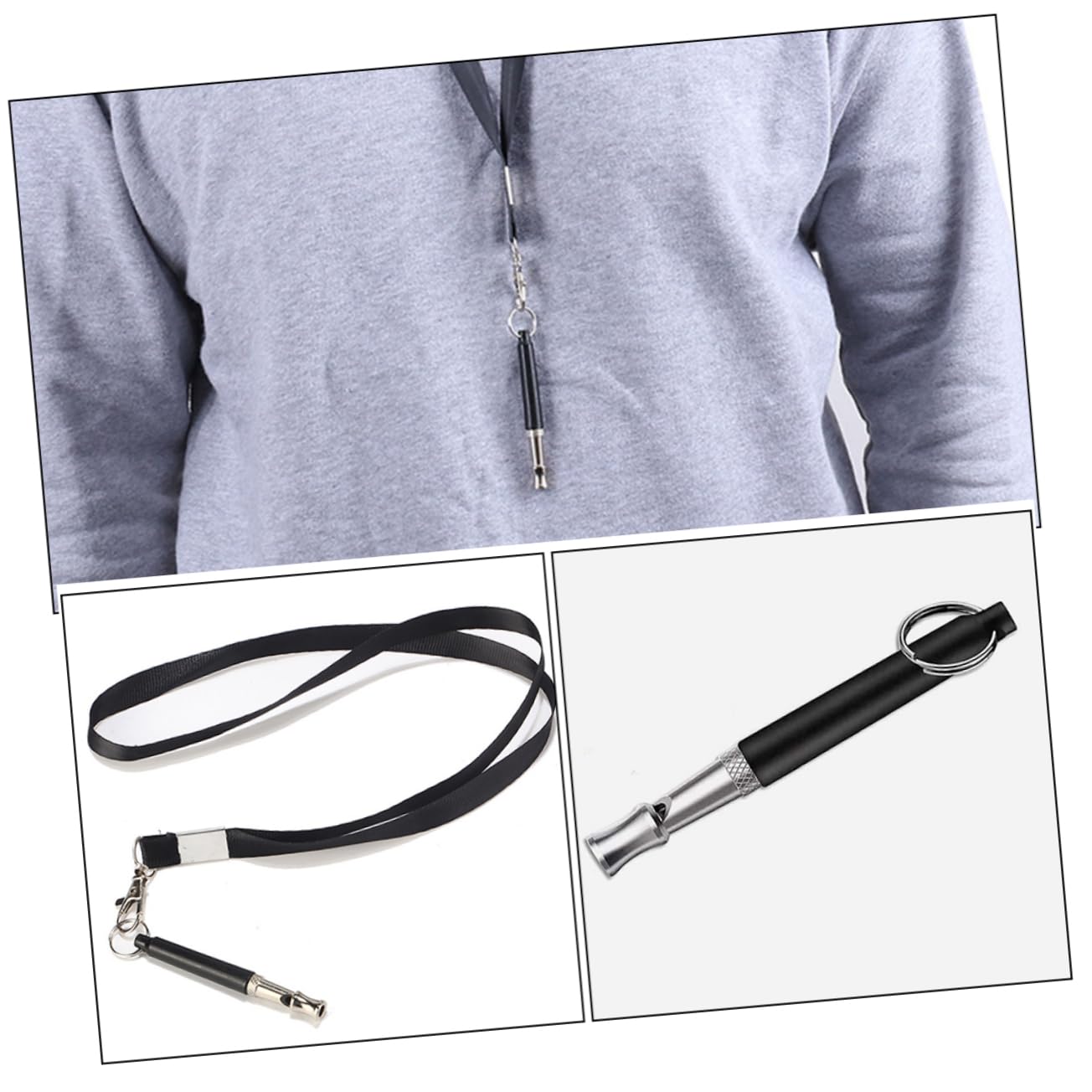 COLLBATH Dog Training Whistles 2 Pack with Lanyard Stop Barking Pet Training Tool Emergency for Dogs