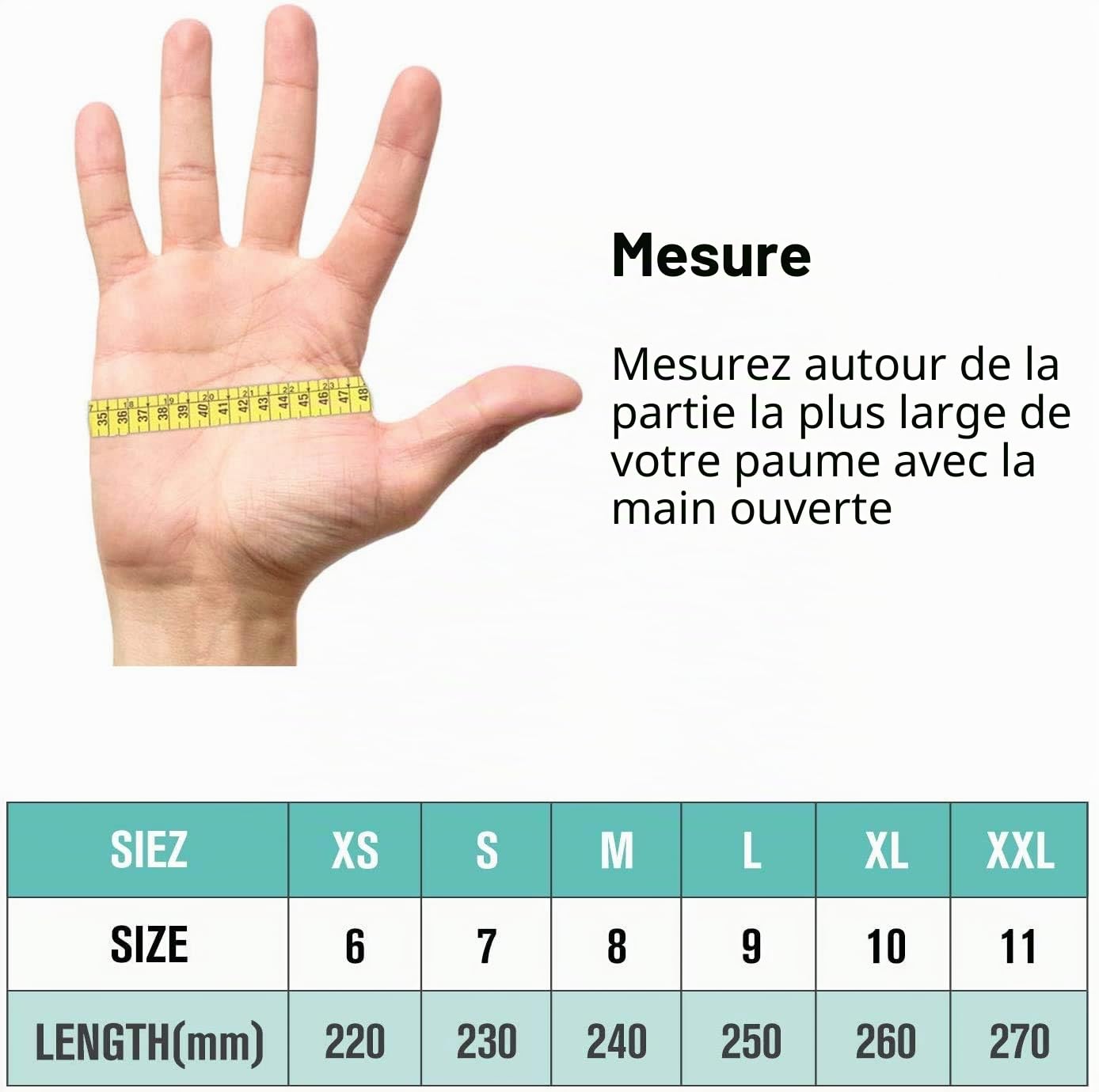 Lot de 3 paires de gants de travail, thermiques et chauds, imperméables et antidérapants, isolés avec double couche de nylon, pour l'hiver, (bleu, taille XL)