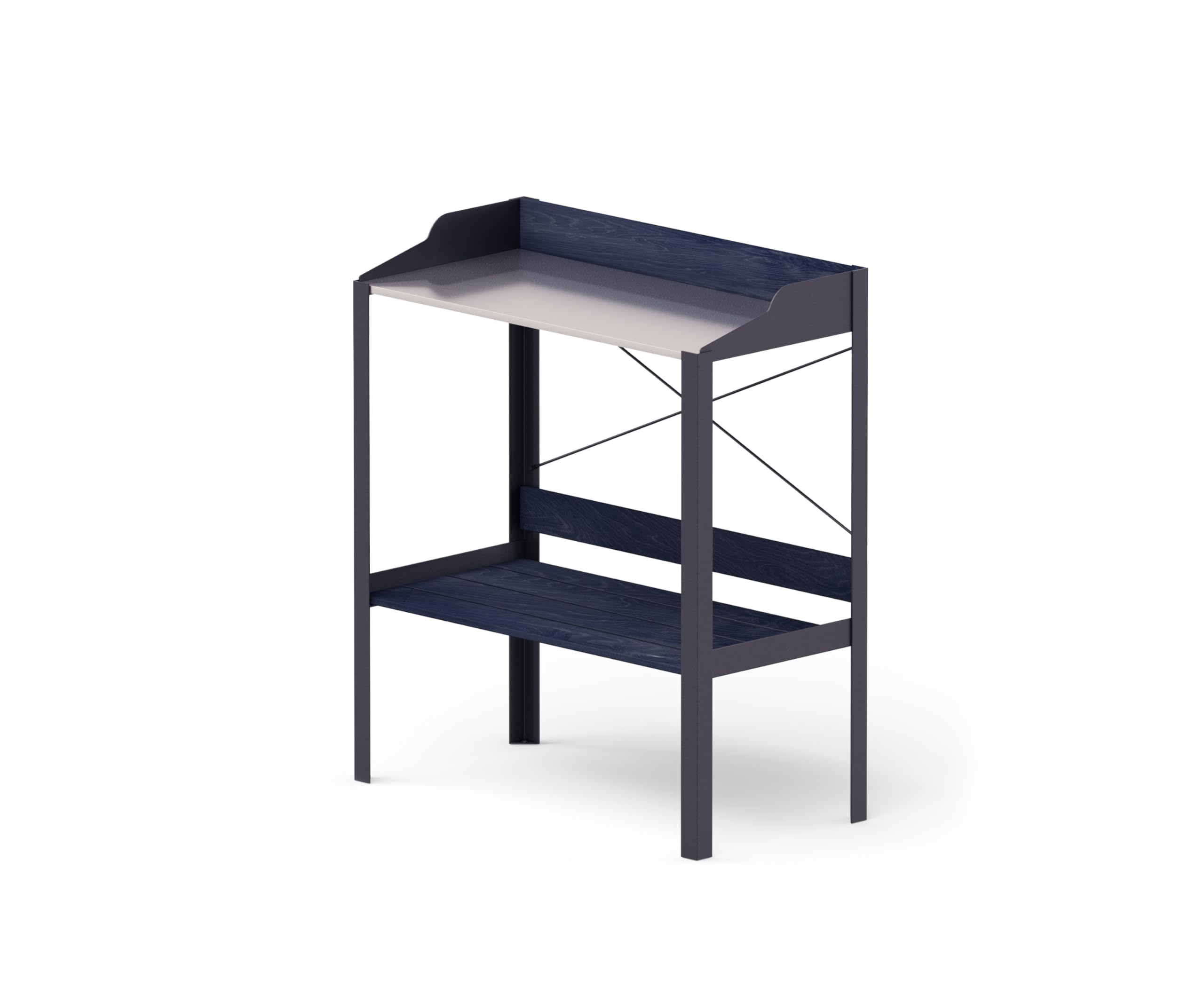 Upyard Planting Table Modern - moderner Pflanztisch aus Naturholz - erhöhter wetterfester Gärtnertisch für Balkon und Garten, 80x39x92, Schwarz