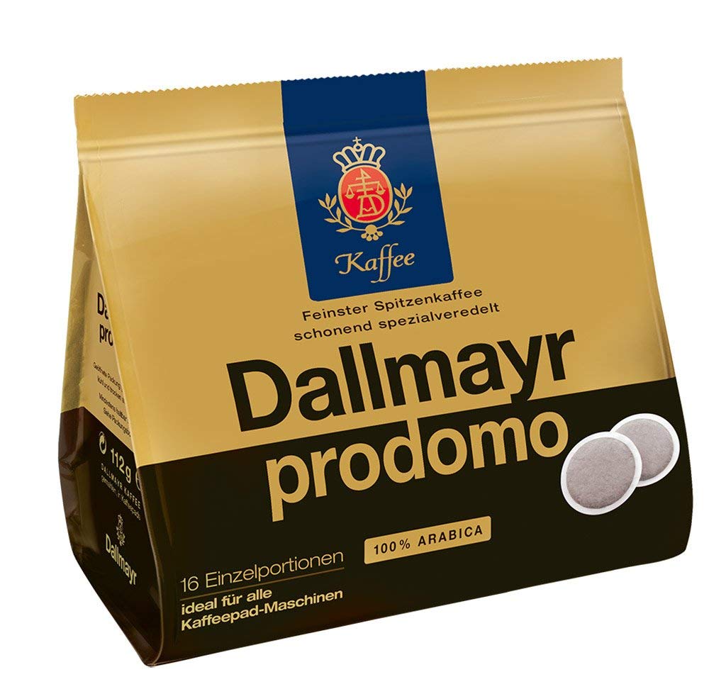 Alois Dallmayr Prodomo Coffee Pods | 100 Percent Arabica | German Classic Since The Early 1960ââ‚¬â„¢s | 5 Packs x 16 Pods | 80 Pods | Dallmayr | Germany, Black