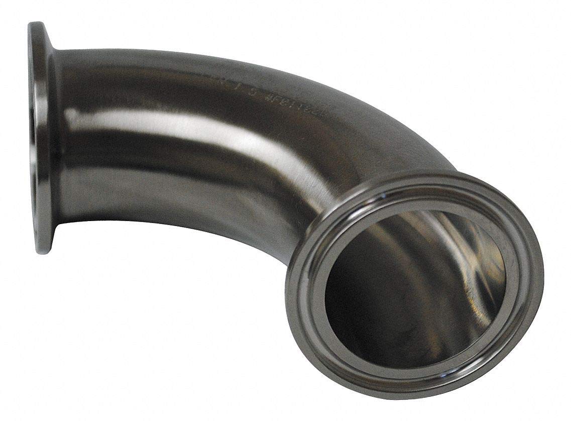 Maxpure T316L Stainless Steel Elbow, 90(Deg), Clamp Connection Type, 1" Tube Size - TEG2C6L1.0-PL