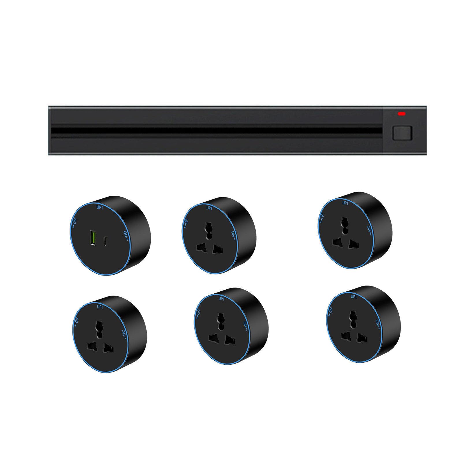 Listwa zasilająca do montażu na ścianie z wyjmowanym adapterem gniazda, szyna zasilająca Sprzęt AGD Uniwersalny adapter wtykowy + uniwersalna magistrala szeregowa,Concealed-installation-80cm