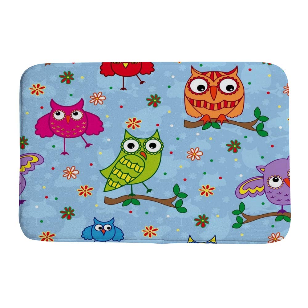 Paillasson antidérapant oiseau tapis entrée polyester grand format rectangulaire