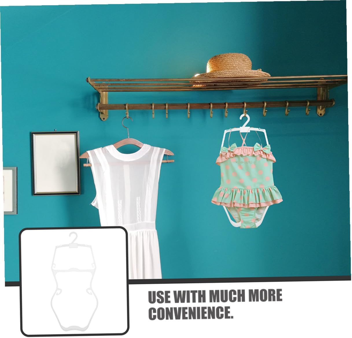 ABOOFAN 6pcs Plastic Clothes Hangers for Swimwear and Outfits, Friendly Swimsuit Drying Racks for Closet Organization