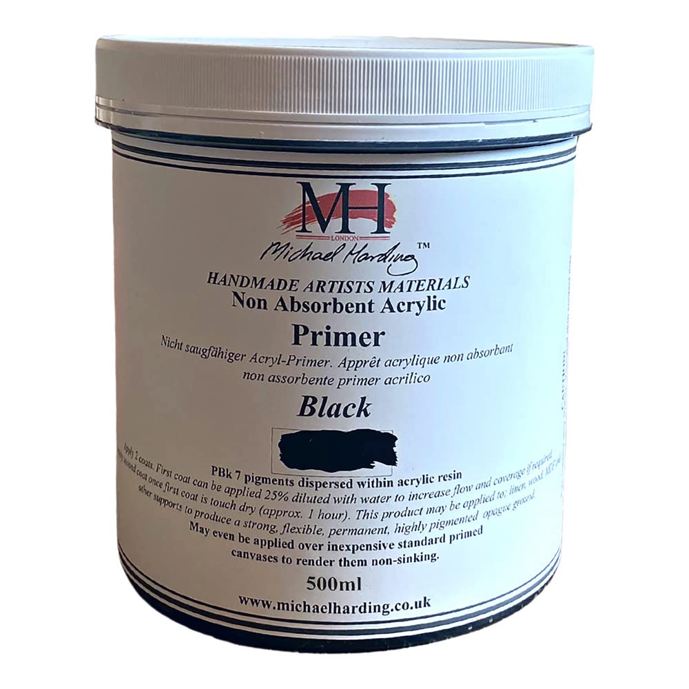 Michael Harding : Non-Absorbent Acrylic Primer : 500ml : Black