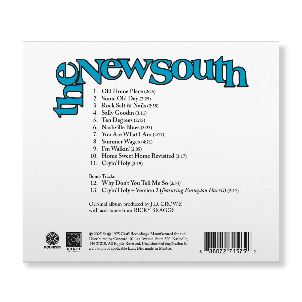 J.D. Crowe & The New South Deluxe