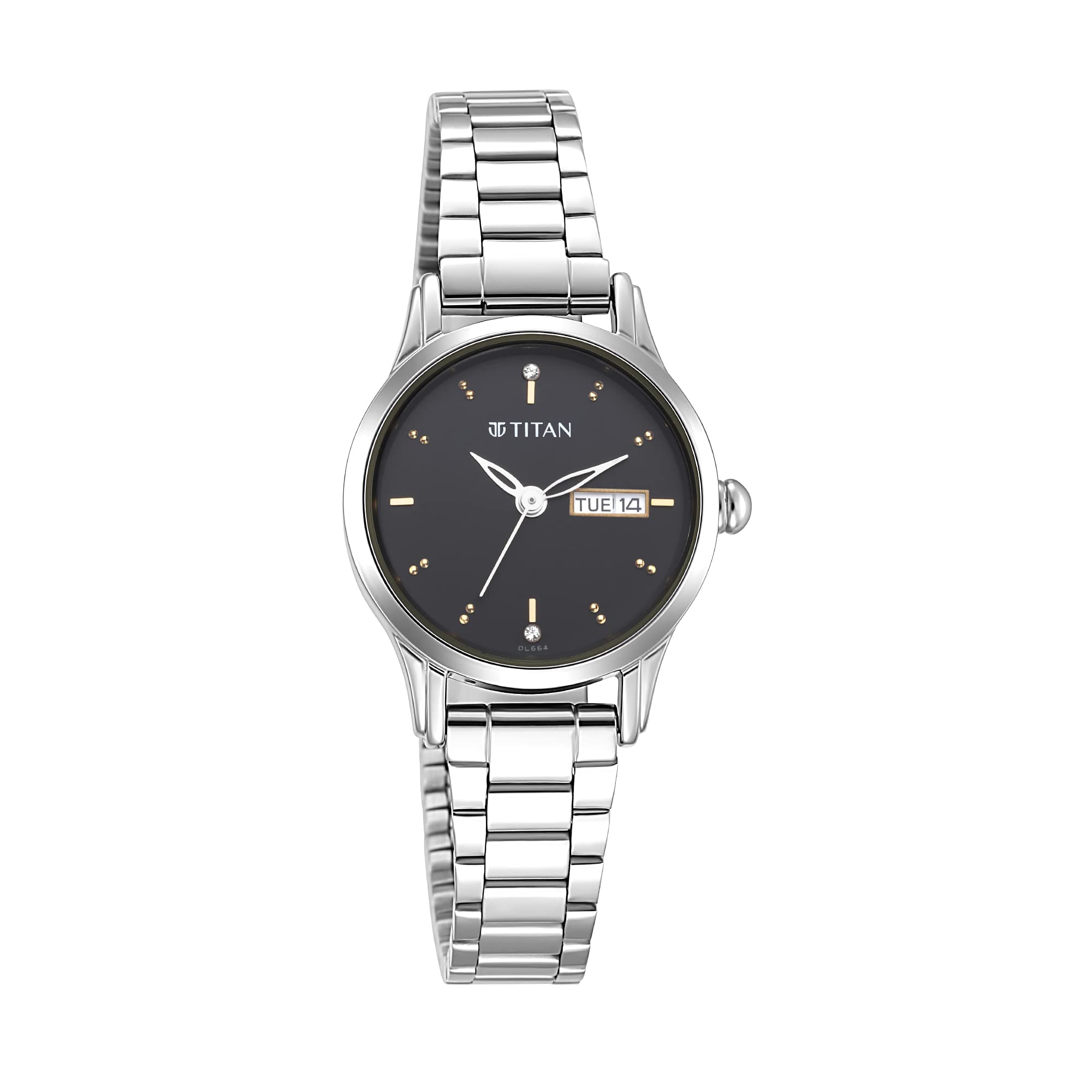 Titan Metal Black Dial Analog Watch for Women -Nr2656Sm03, Band Color-Silver (B09B9N6GMW) Amazon Price History, Amazon Price Tracker