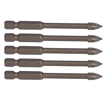 Drill Bits, Universal Small Resistance Bit Tool Wear Resistan for Concrete for Electric Drills for Plastic for Glass(6mm)