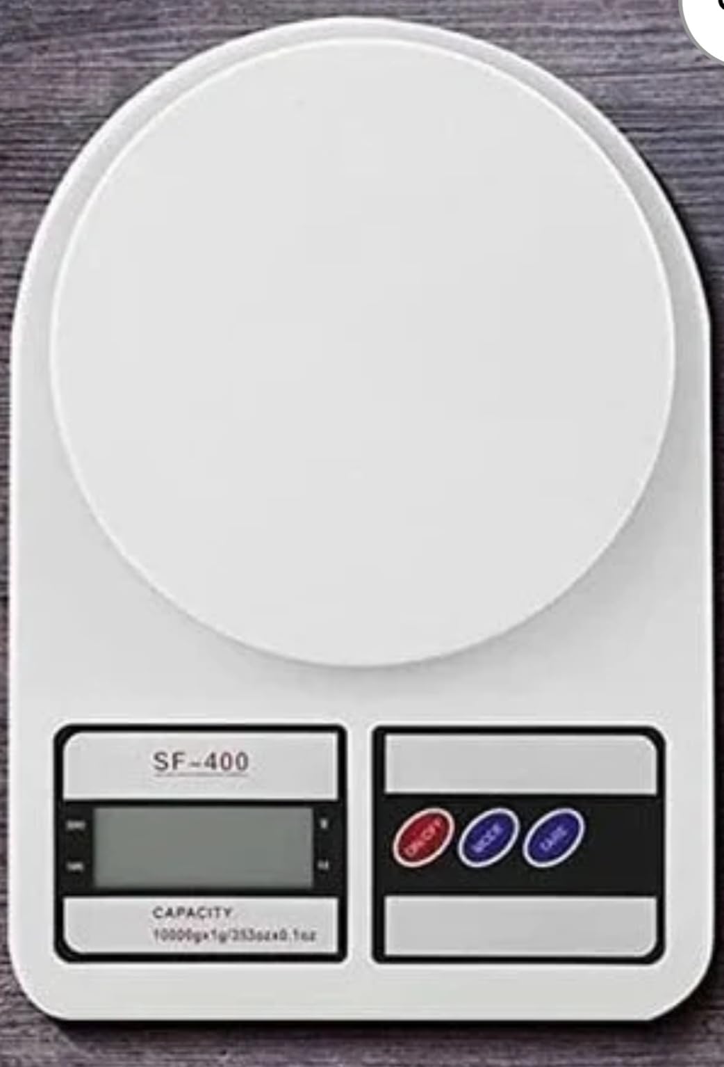 Digital Food Scale for Kitchen - 10kg x 1g | High Precision Weight Machine for Cooking, Baking, and Meal Prep, Large LCD Display, Portable Electronic Scale (White)-image-34