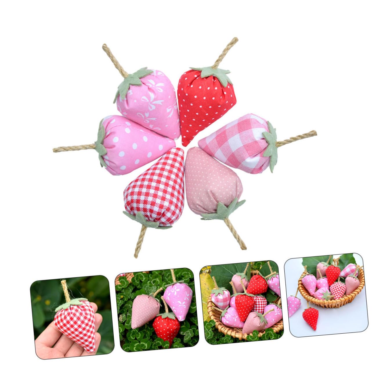 PRETYZOOM 30 Pz Fragola Simulata Decorazioni Di Fragole Modello Di Artificiali Finti Modello Di Fragola Artificiale Frutta Artificiale Finta Corda Di
