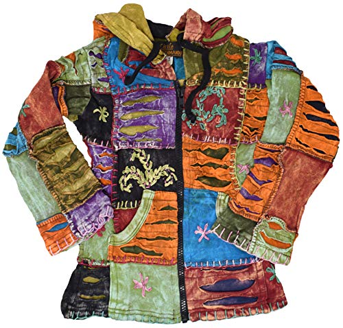 Gheri Patchwork Baby Boys Girls Hippie Funky Jacket Hoody 8 Years