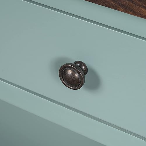 Miniatura 200 de Mesa consola de madera maciza de 48 pulgadas, mesa auxiliar moderna para sofá de entrada con 3 cajones de almacenamiento y 2 estantes. Fácil de