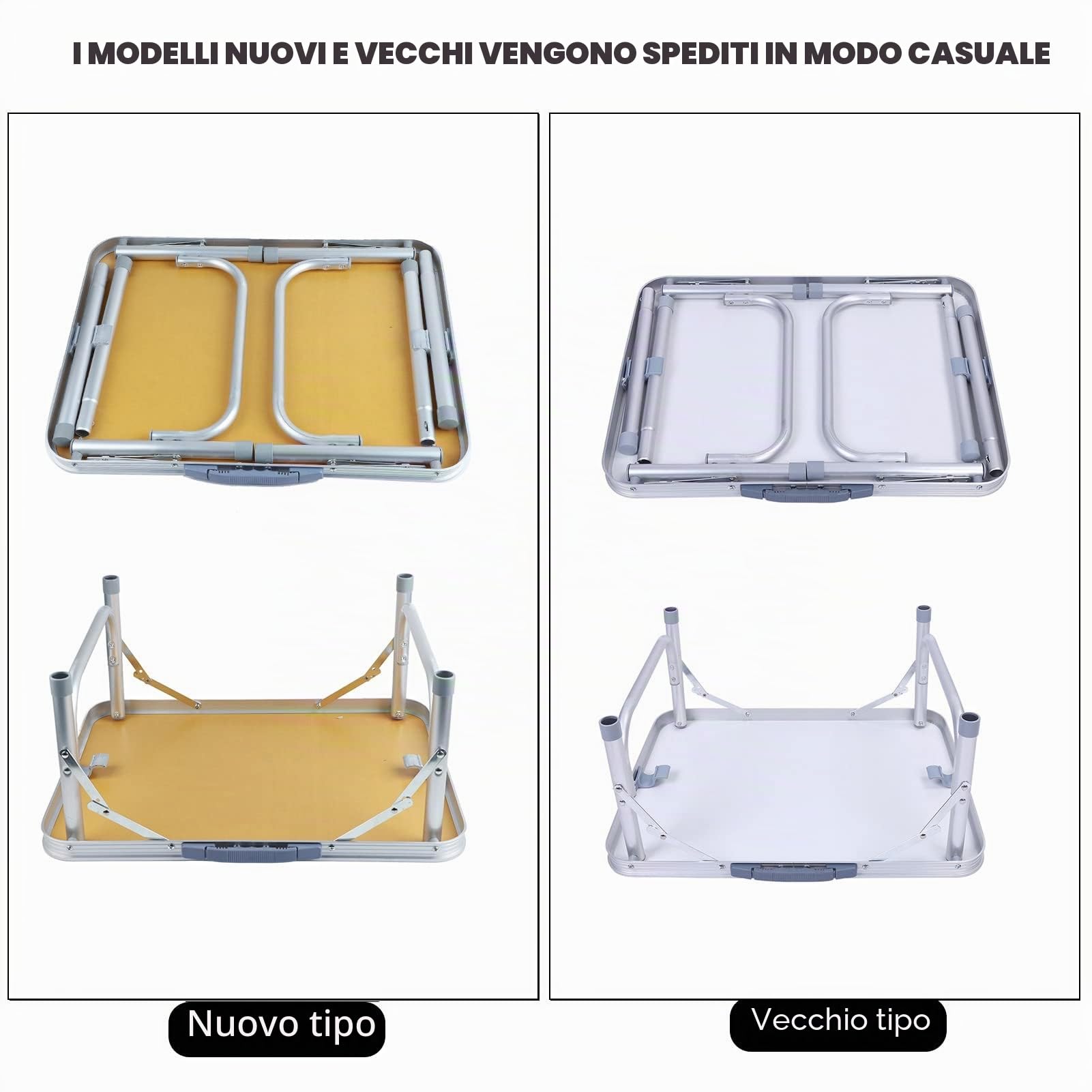 Tavolo da Campeggio in Alluminio, Tavolo Pieghevole Tavolo Da Pranzo per Picnic Campeggio Barbecue Al coperto All'aperto, 60.2 x 45cm