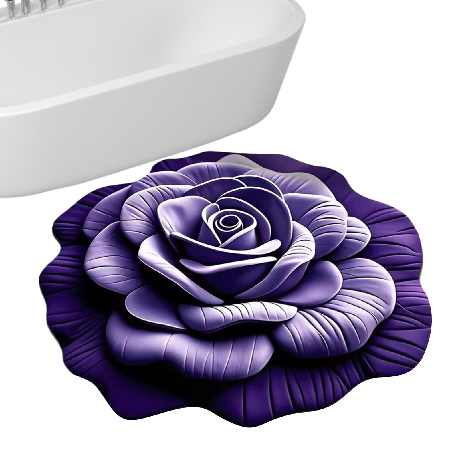 Alfombra De Baño Antideslizante De Felpa Suave Alfombra De Ducha Con Diseño | Reutilizable Absorbente Y Secado Rápido Para Entrada De Casa,