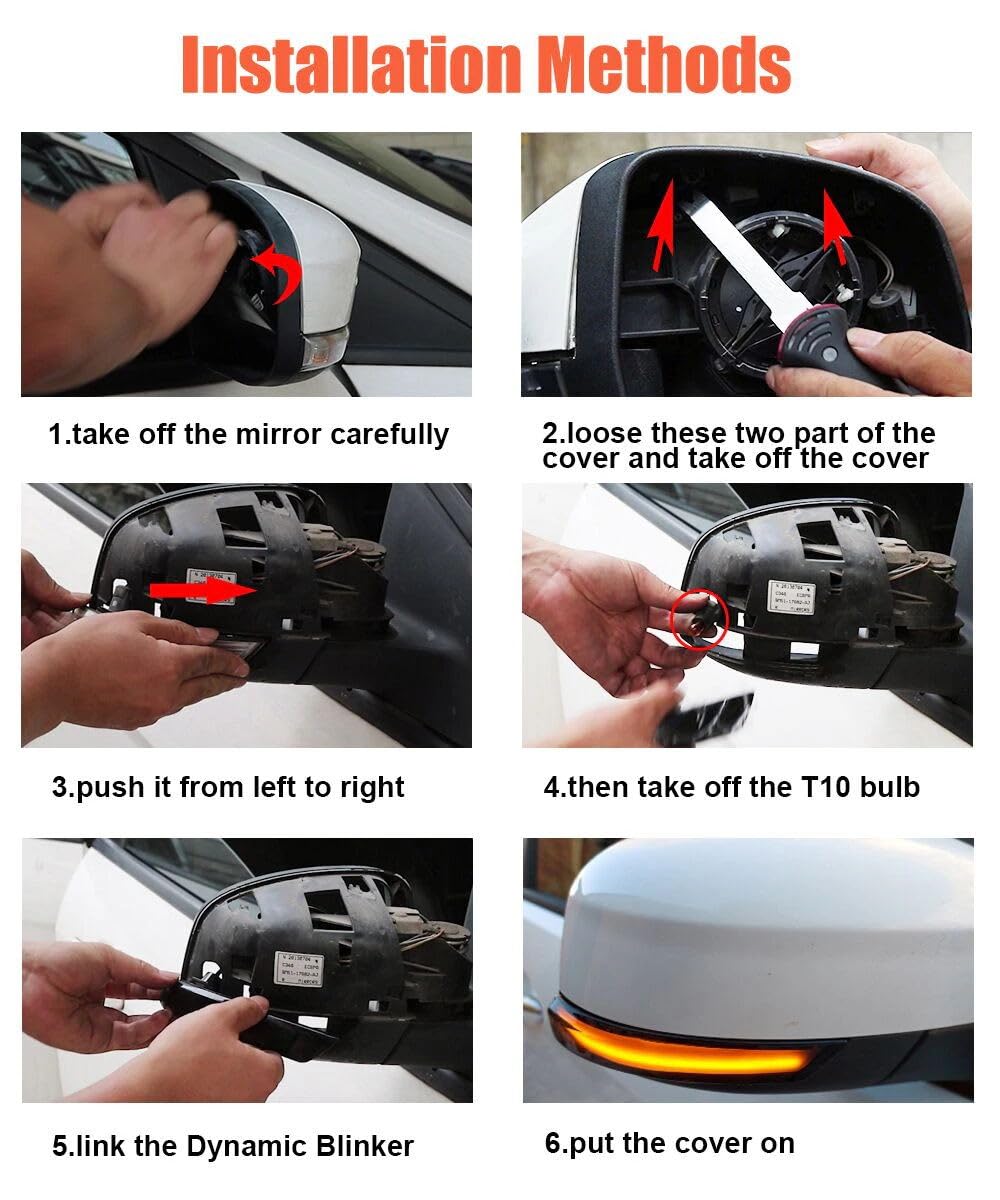 Indicatori Dinamici LED Per Specchietti Ford Focus E Mondeo - Luci Gialle A Scorrimento - Foto 4