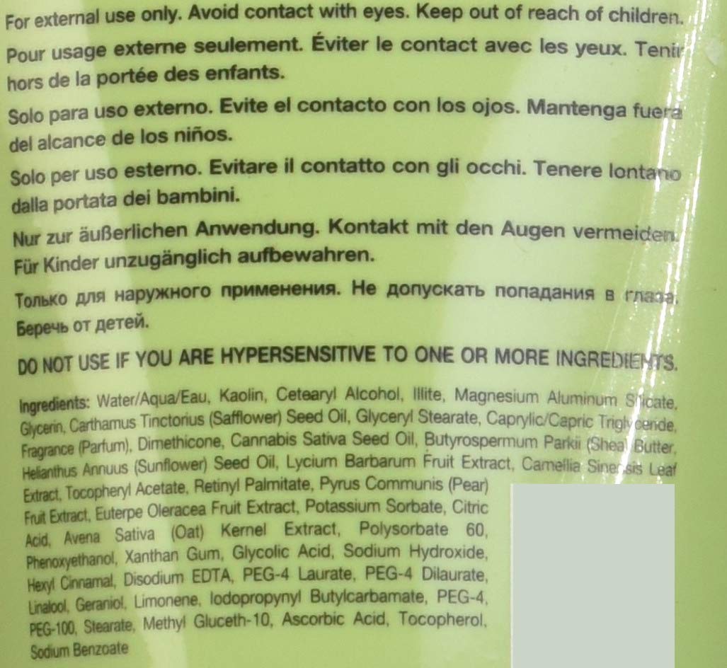 Hempz Exfoliating Herbal Cleansing Mud and Body Mask, Light Green, Exotic Green Tea/Asian Pear, 6.76 Fluid Ounce : Beauty & Personal Care