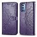 Produktbild TenDll Wallet Hülle für Huawei P50 Pocket,PU Schutzhülle [Premium Leder] [Ultra Slim] [Card Slot] [Ständer] Flip Wallet Case Etui für Huawei P50 Pocket -Lila