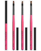 Vista 18 de 3 piezas de cepillo de limpieza de esmalte de uñas, cepillo de uñas resistente a la acetona redondo, plegable y en ángulo para removedor de esmalte